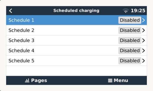 Scheduled Charging Settings (Image: T. Larkum)