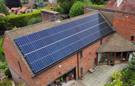 A large 24 panel solar installation in Hemel Hempstead (Image: JT/Tanjent)