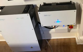 Best Solar Batteries: GivEnergy AC3 battery inverter on the right, with 9.5kWh battery on the left (Image: Tanjent)