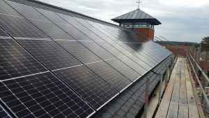 Commercial Solar Installation on Church roof (Image: Tanjent)