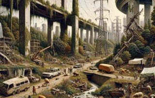 A post-societal collapse landscape (Image: Tanjent/Copilot)